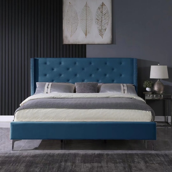 California king velvet bed frame 2025