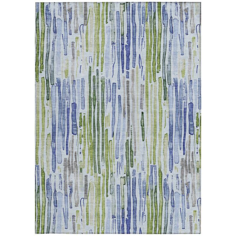 HomeRoots Striped Modern Rectangle Outdoor Rug