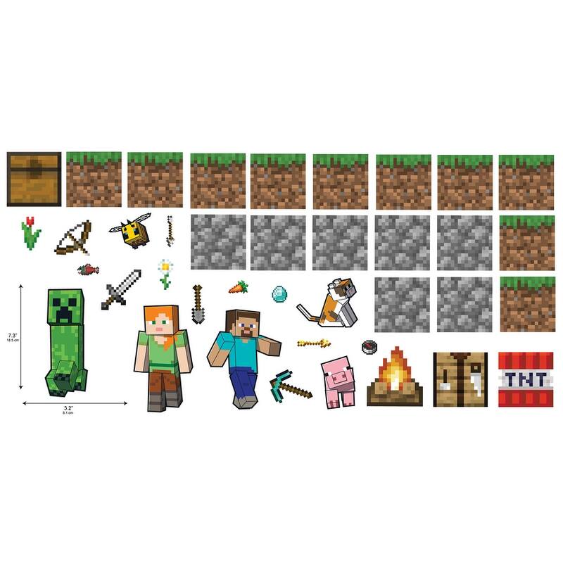 RoomMates Minecraft Blocks Build Your Own Wall Decals