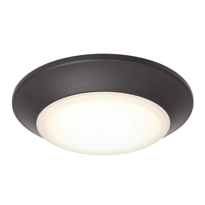 Westinghouse 6133800 Makira 6" Wide Flush Mount Bowl Ceiling Fixture - Black / Bronze