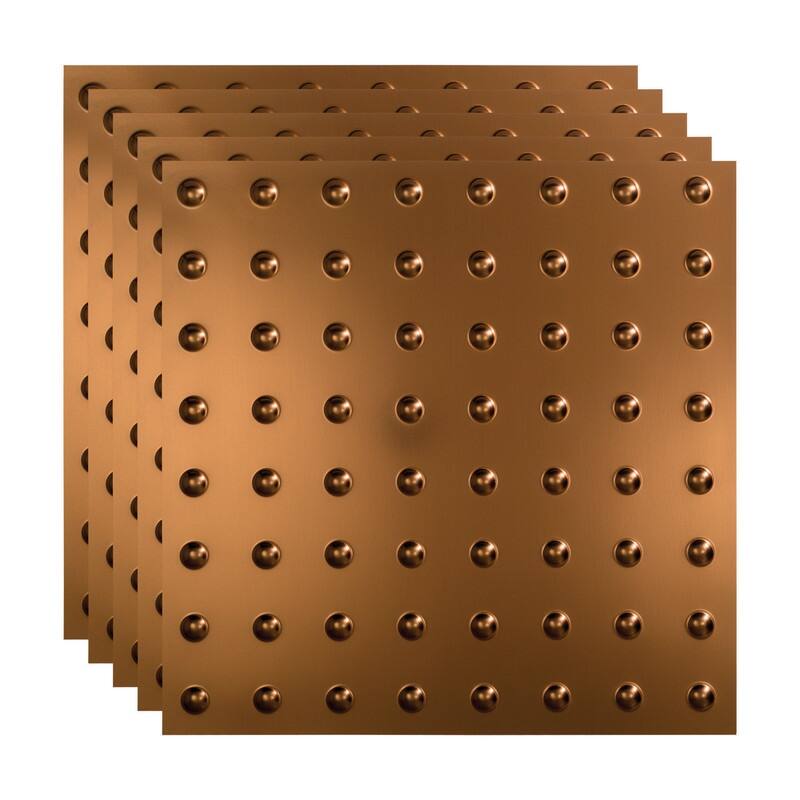 FASÄDE Dome Decorative Vinyl 2ft x 2ft Lay in Ceiling Panel in Oil Rubbed Bronze (5 Pack) - 5 Pack - Oil Rubbed Bronze