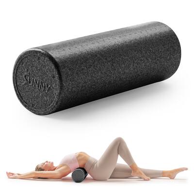 Sunny Health & Fitness High-Density Foam Roller 12" to 36" - Black