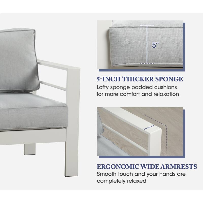 Royalcraft 6 pcs Aluminum Outdoor Patio Conversation Set