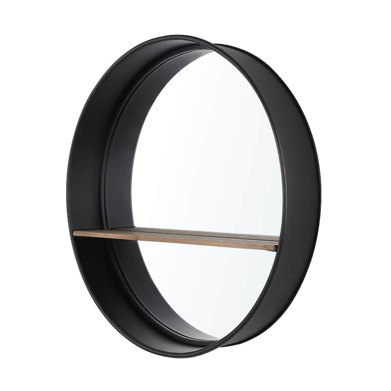 SAFAVIEH Kallie 27-inch Round Wall Accent Mirror with Shelf - 24" x 4" x 24" - 24Wx4Dx24H