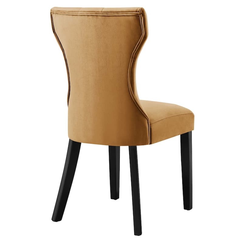 Silhouette Performance Velvet Dining Chairs - Set of 2 - N/A