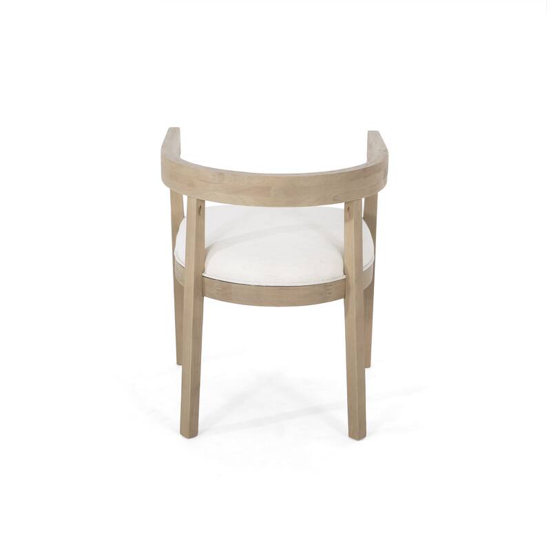 Ladieu Fabric and Wood Tub Dining Chairs （Set of 2）by Christopher Knight Home