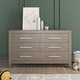 preview thumbnail 11 of 18, Child Craft Kieran 6-Drawer Double Dresser Crescent Gray