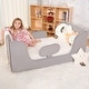 preview thumbnail 1 of 22, Toddler Floor Bed with Removable Guard Rails for Kids Aged 1-6 Years