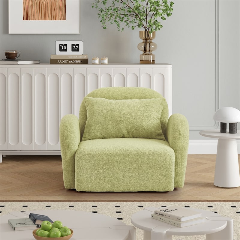 Living Room Furniture Lazy Sofa Chair Teddy Fabric