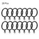 preview thumbnail 5 of 13, Curtain Rings, Metal Drapery Ring for Curtain Rods, 28 Pcs Black - 32mm