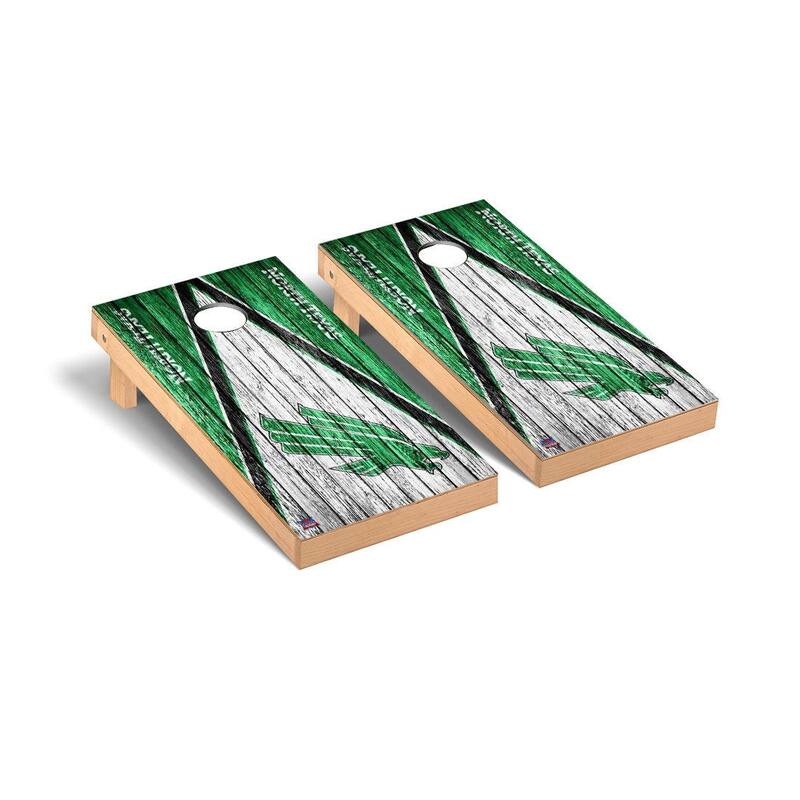 North Texas Mean Green Triangle Cornhole Board Set