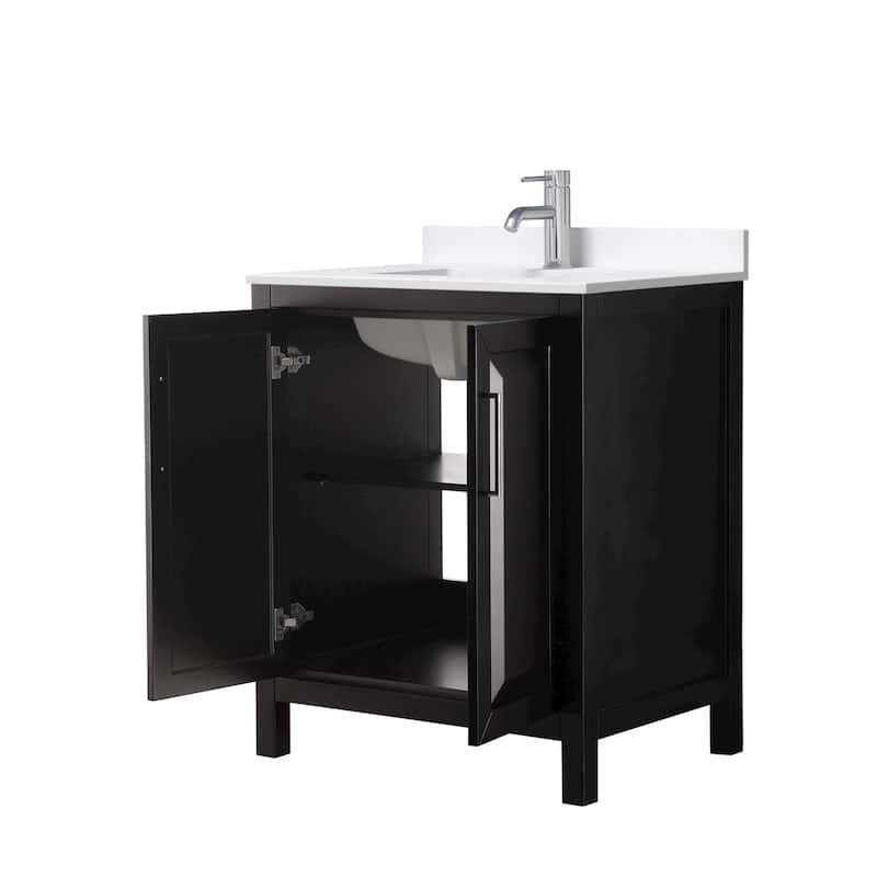 Daria 30-inch Single Vanity, Single Hole Quartz Top