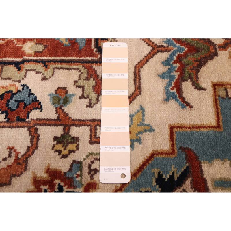 ECARPETGALLERY Hand-knotted Jules Sultane Ivory Wool Rug - 7'10 x 10'1