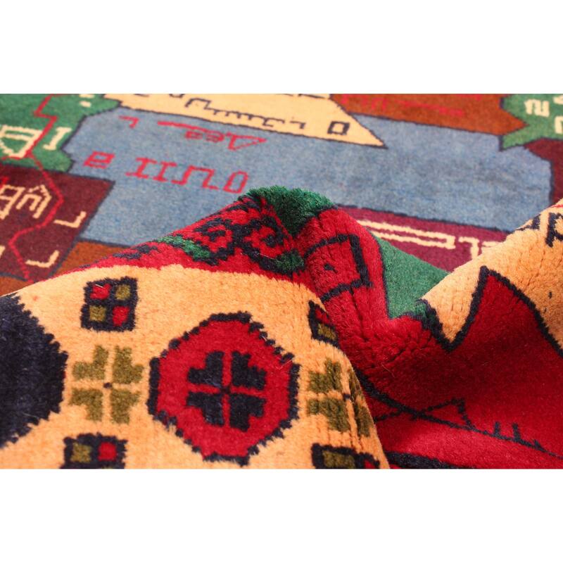 ECARPETGALLERY Hand-knotted Teimani Red Wool Rug - 3'5 x 6'6