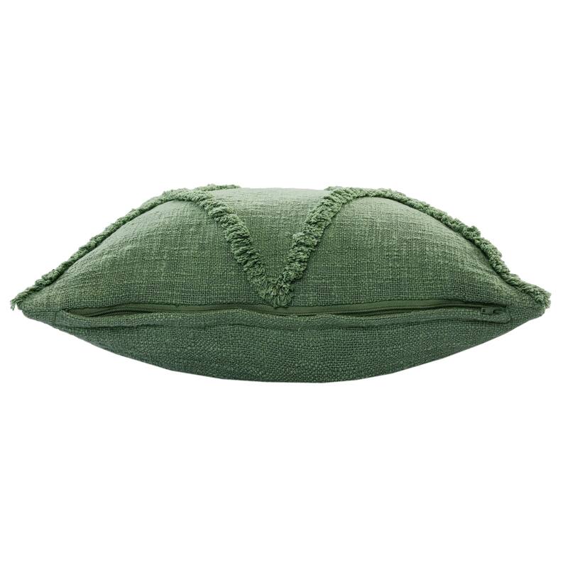 Solid Decorative Diamond Tufted Cotton Throw Pillow