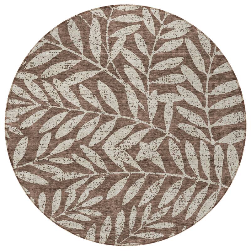HomeRoots Floral Transitional Rectangle Outdoor Rug
