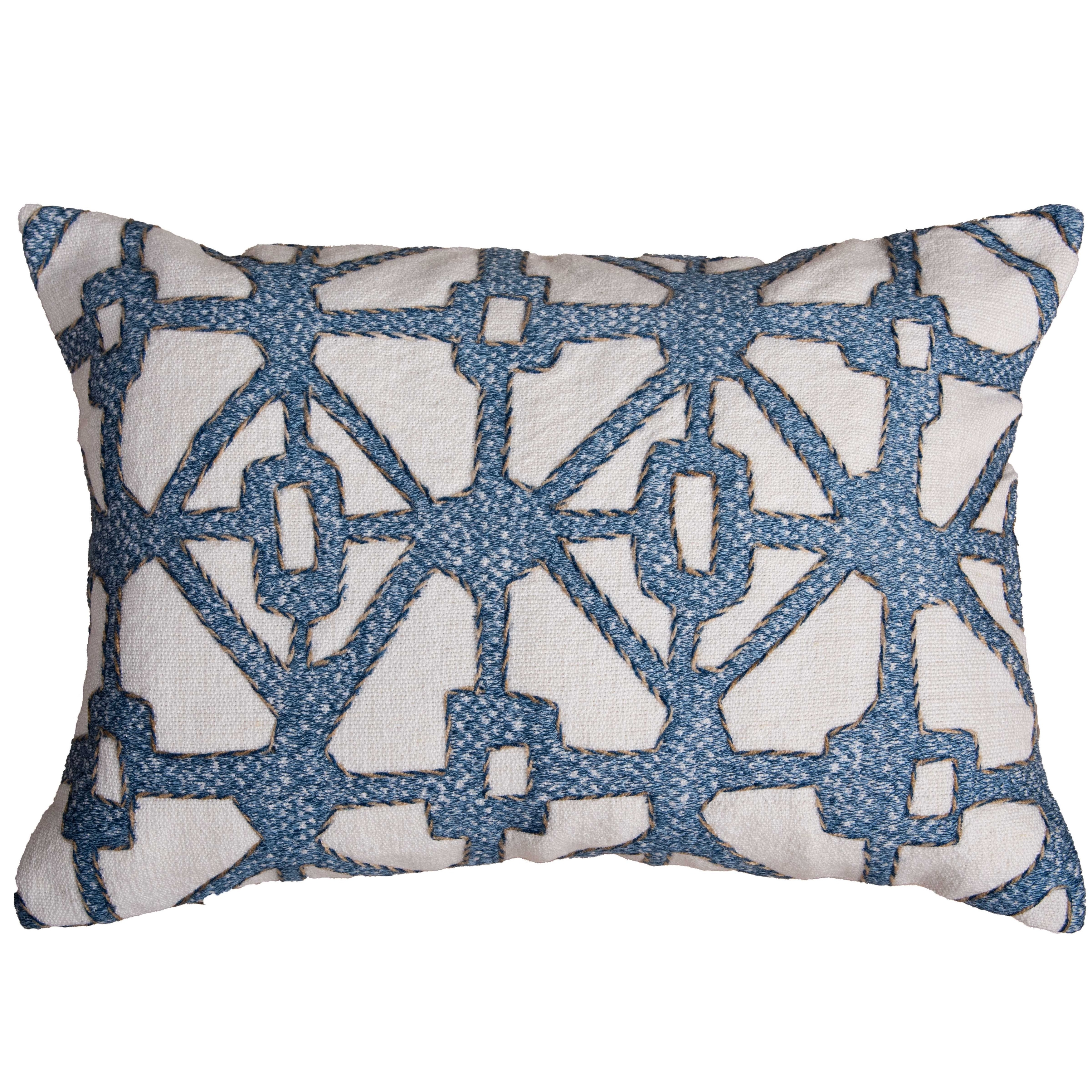 Rizzy Collection Natural Geometric Modern Throw Pillow