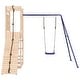 preview thumbnail 14 of 17, vidaXL Swing Set Outdoor Backyard Wooden Playground Equipment for Kids Age 3-8