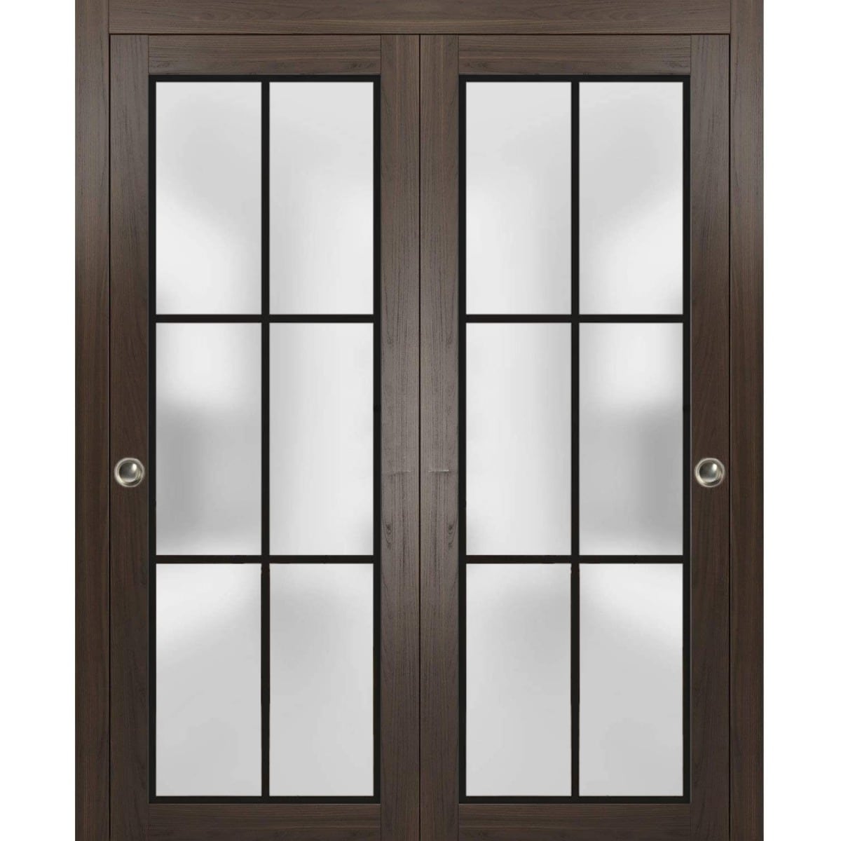 SartoDoors Planum 2122 | Bedroom Door Interior Door | Solid Wood | Hardware Set | 36x80, Chocolate Ash Bathroom Door Pantry Door