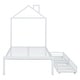 preview thumbnail 80 of 87, Metal Platform Bed with two drawers, House-Shaped Headboard Design for Kids, Boys and Girls