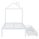 preview thumbnail 96 of 174, Whimsical Metal Platform Bed with House-Shaped Headboard