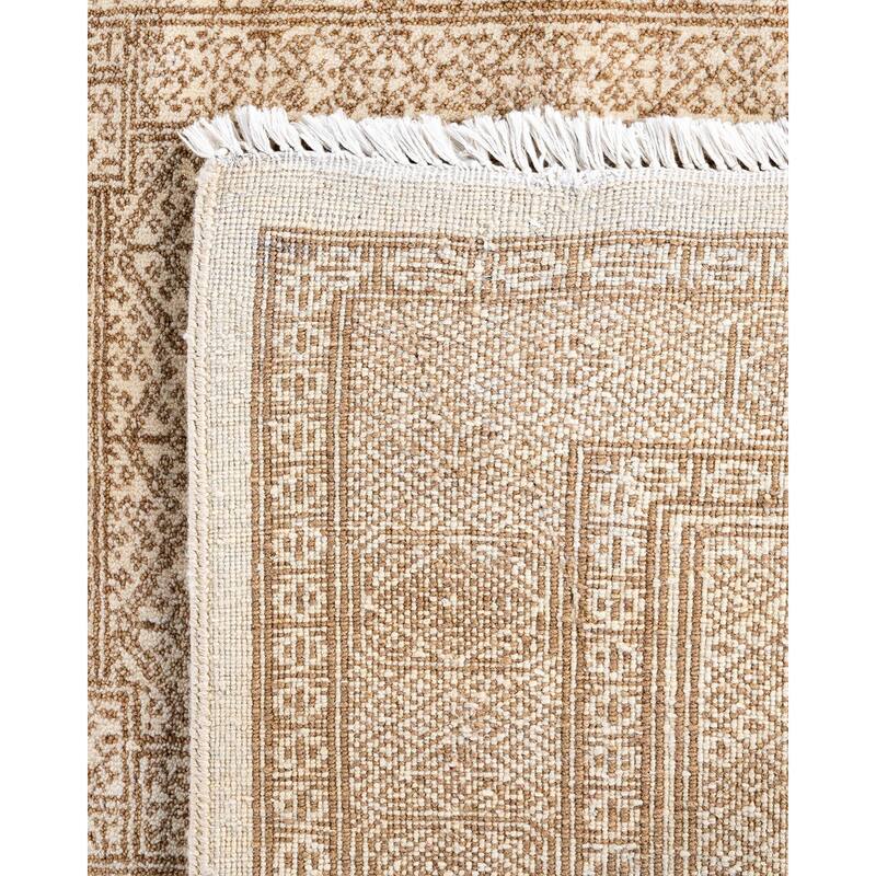 Ikat One-of-a-Kind Hand-Knotted Area Rug, Ivory - 9' 2" x 12' 4"