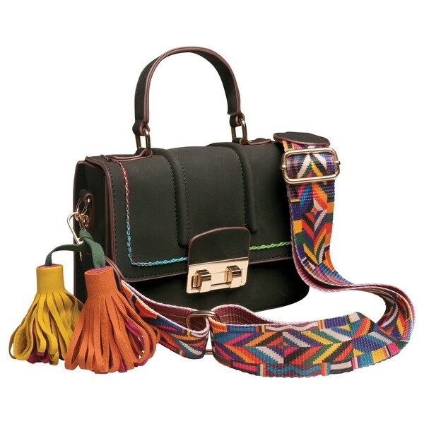 Mad Style Women S Top Sched Satchel Handbag With Colorful Mad Style Women X27 S Top Sched Satchel Handbag With Colorful Tassels Amp