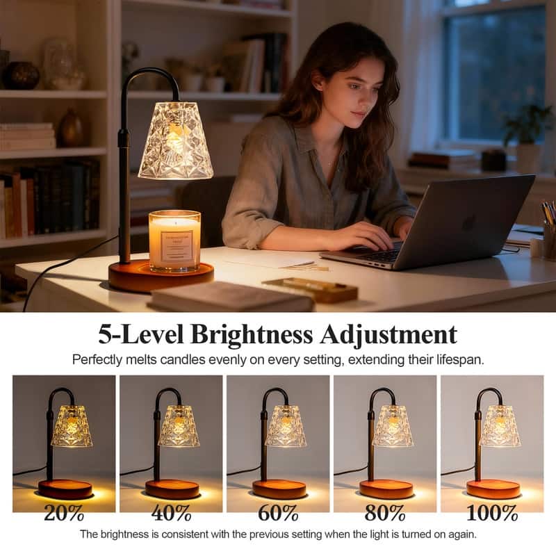 Candle Warmer Lamp with Timer, Wax Melt Warmer for Scented Jar