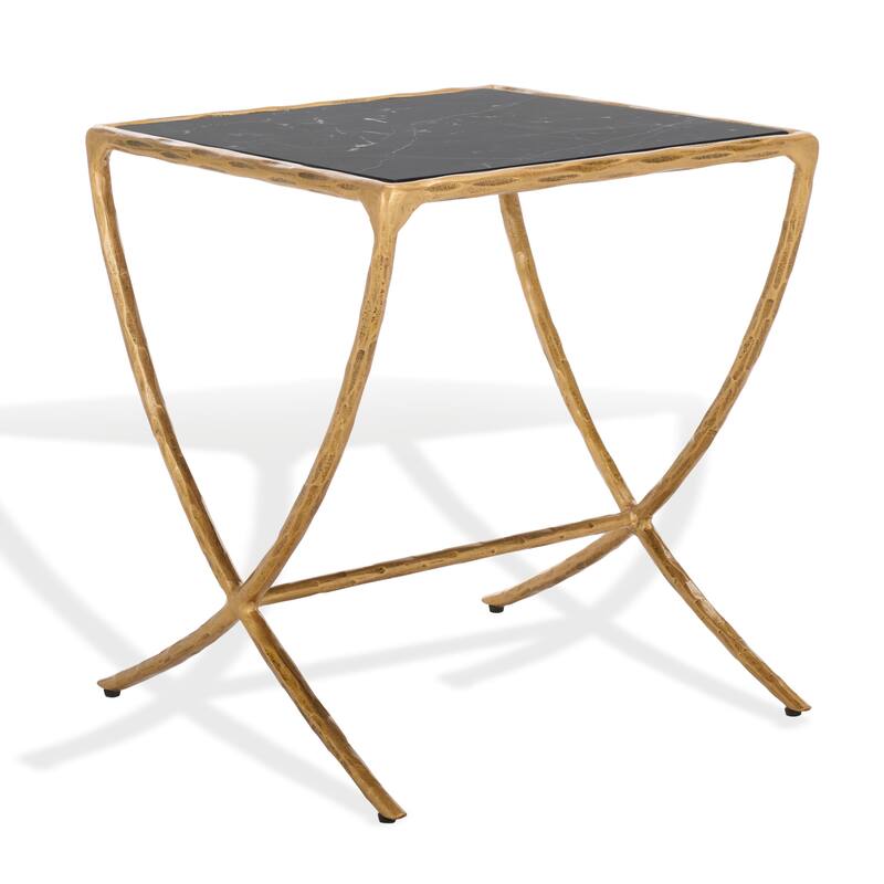 SAFAVIEH Couture Bessy Square Metal Accent Table - 18 In. W x 18 In. D x 20 In. H - 18"W x 18"D x 20"H