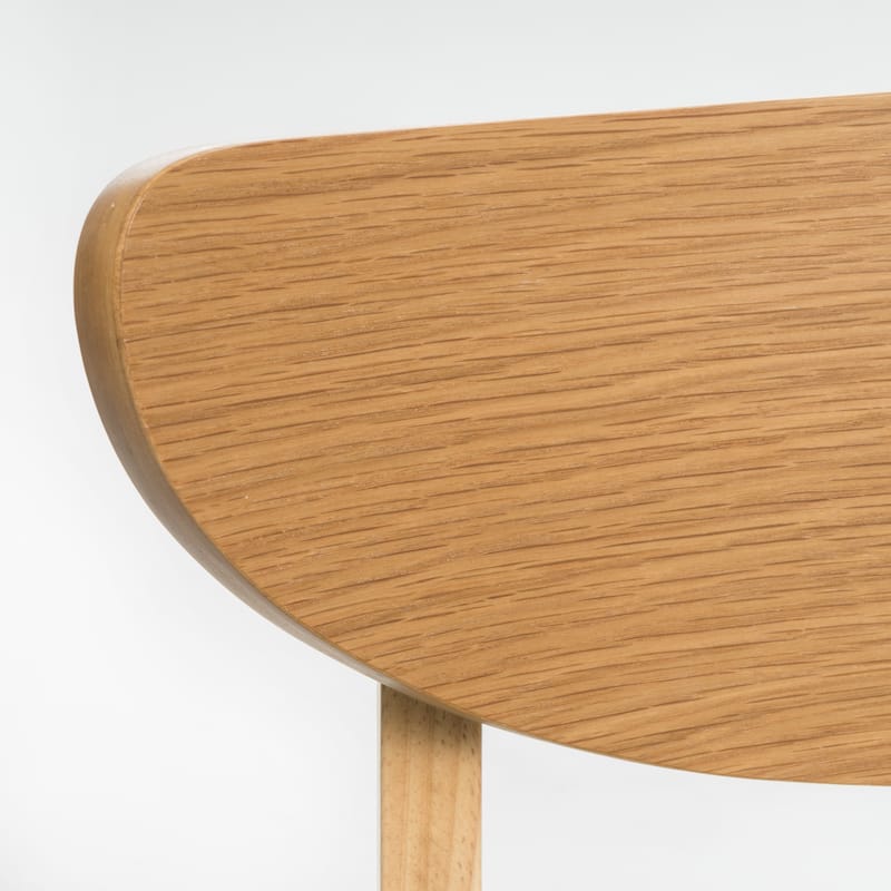 Modern Wood Counter Bar Stools, Armless Dining Chairs with Backrest and Footrest, Kitchen Breakfast Chairs, Set of 2