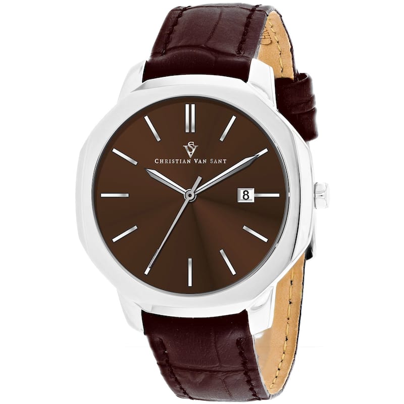 Christian Van Sant Men's Octavius Slim Brown Dial Watch - CV0536 - 6 (36)