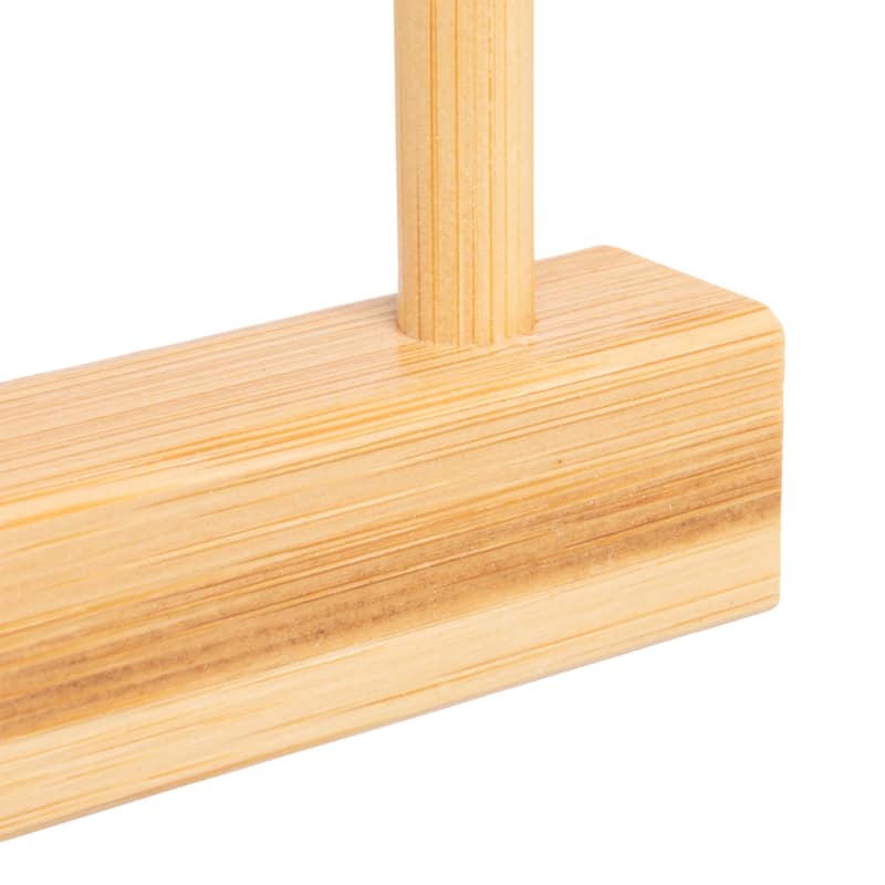 Bamboo Display Rack with 8 Sections - 11.75"L x 4.5"W x 4.13"H
