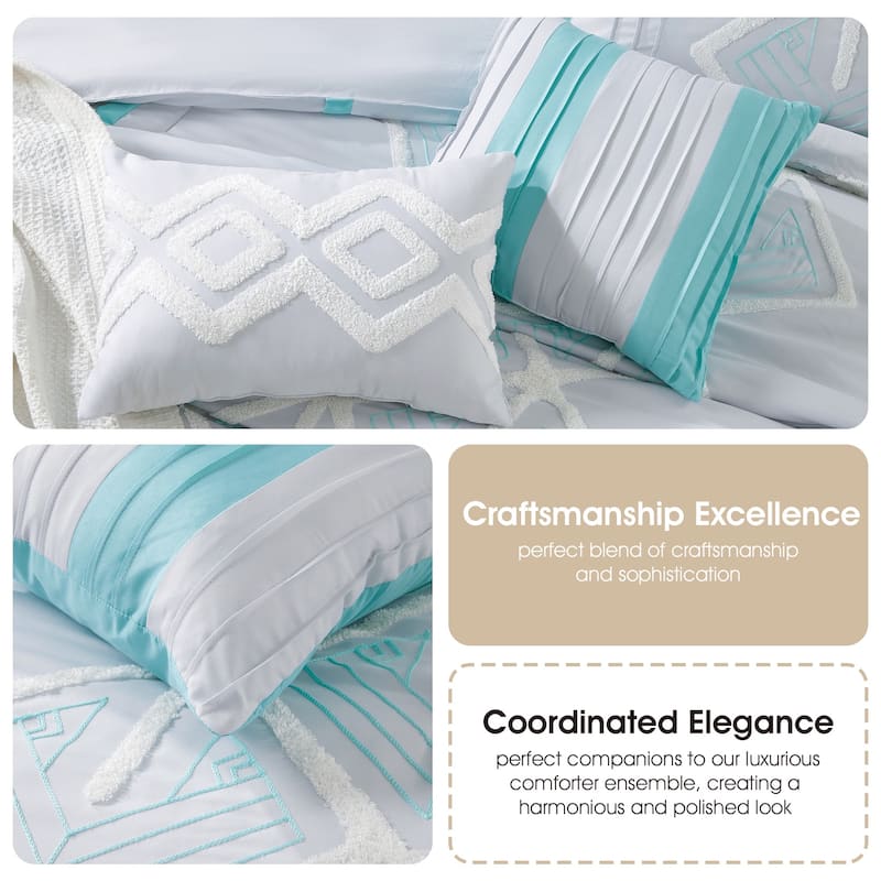 Nanshing Corina 7 Piece Terry Embroidery Comforter Set