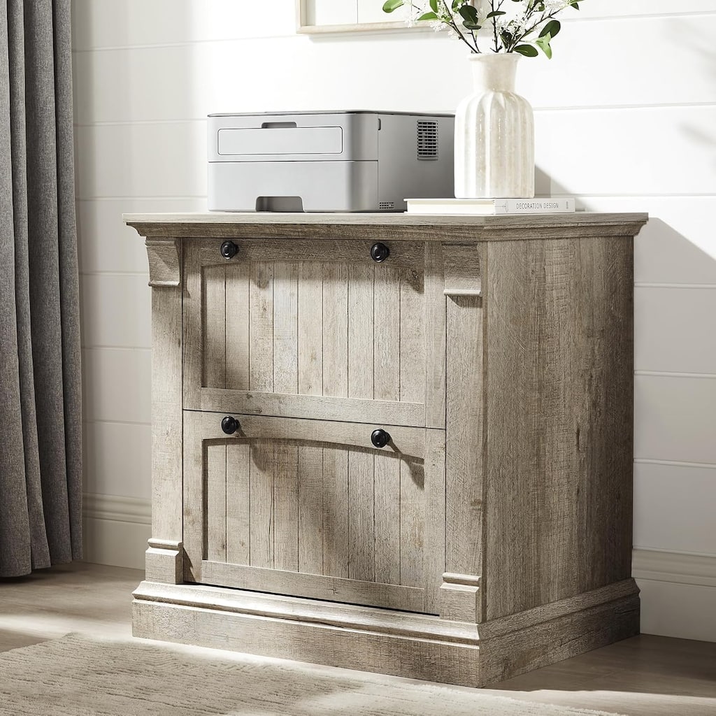 Farmhouse File Cabinet, Wood Lateral Filing Cabinet, Storage Cabinet