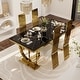 preview thumbnail 71 of 69, Luxurious Dining Room Table Set with Buttons Tufted Velvet Dining Chairs