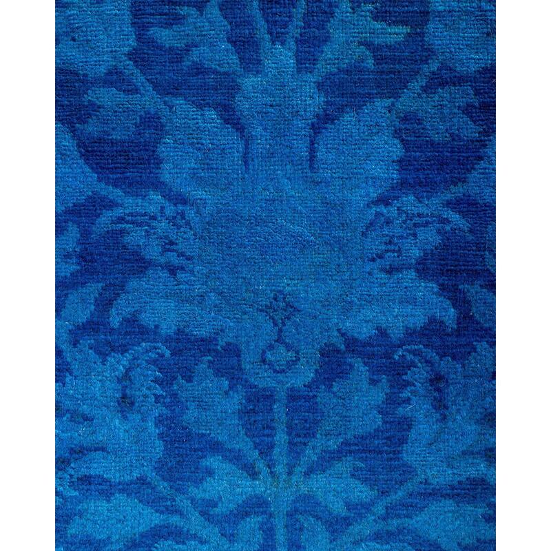 Vibrance, One-of-a-Kind Hand-Knotted Runner Rug - Blue, 2' 7" x 21' 10" - 2' 7" x 21' 10"