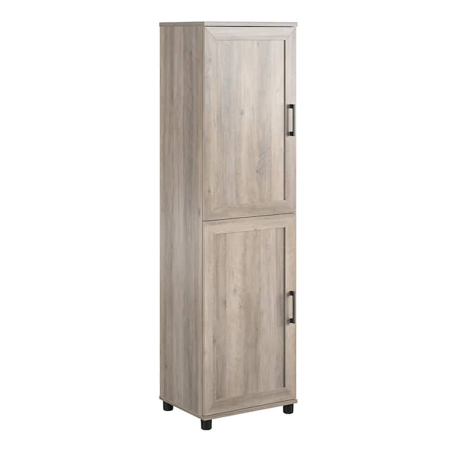 Avenue Greene Derzig 2 Door Kitchen Pantry Cabinet - Grey Oak