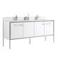 Option White Matte - Chrome Hardware