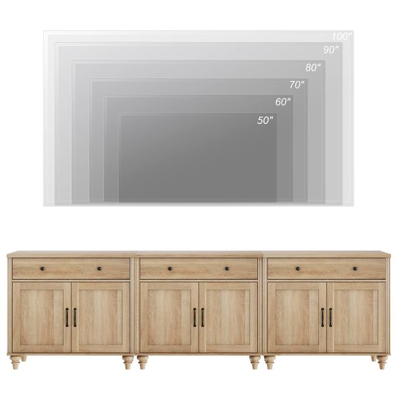 Farmhouse Sideboard, Buffet Cabinet with Storage Cabinets