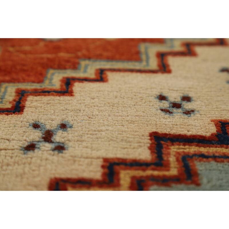 Blue & Orange Sultanabad Vegetable Dye Rug Hand-Knotted Wool Carpet - 8'11" x 12'2"