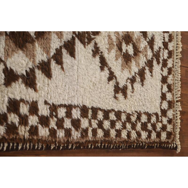 Anatolian Beige Turkish Runner Rug Handmade Oriental Wool Carpet - 2'8"x 10'8"