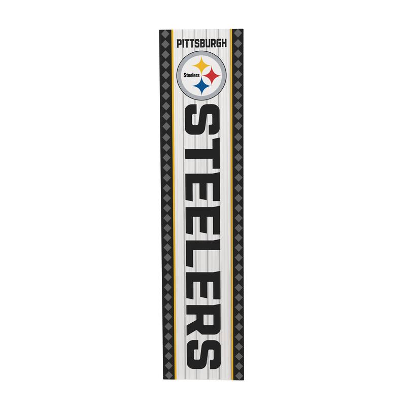 47" Double Sided Seasonal Porch Leaner, Pittsburgh Steelers - 47" x 11.25"