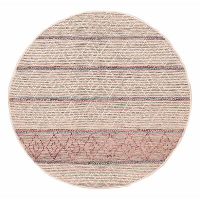 ECARPETGALLERY Braid weave Sienna Cream Wool Rug - 4'10 x 4'10