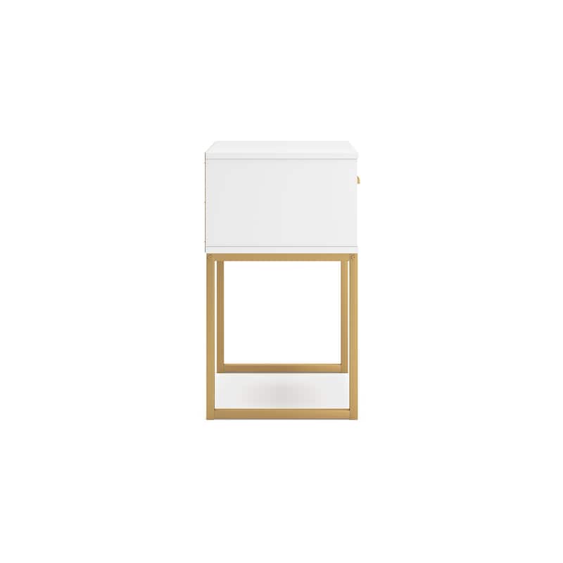 Signature Design by Ashley Socalle White/Gold Nightstand