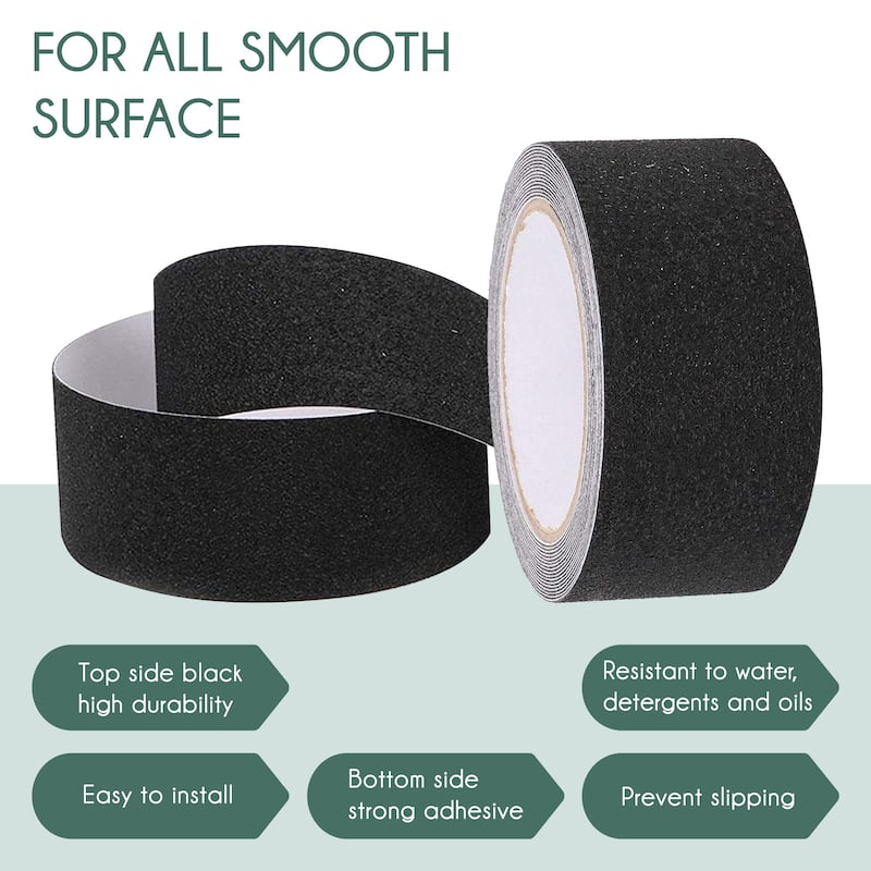 Non-Slip Grip Tape - Waterproof Non-Skid Adhesive Tape For Stairs, - Heavy Duty PEVA Safety Anti Slip Tape