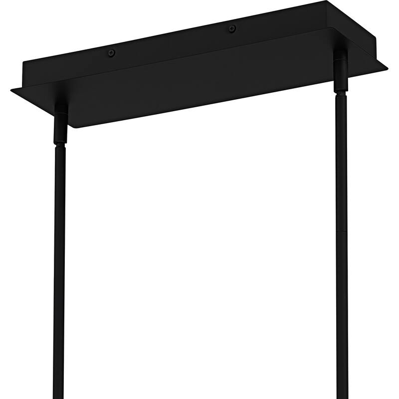 Dazzle Integrated LED Matte Black Linear Chandelier