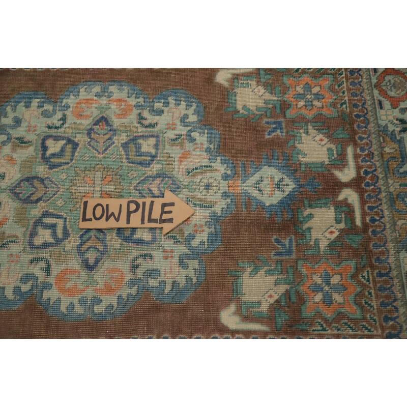Hand Knotted Oriental 100% Wool Carpet Traditional Medallion Brown Tabriz Area Rug - 4' 7'' X 3' 0''
