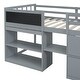 preview thumbnail 10 of 15, Twin Size Kids bed Low Loft Bed with Rolling Desk, Shelf, Drawers