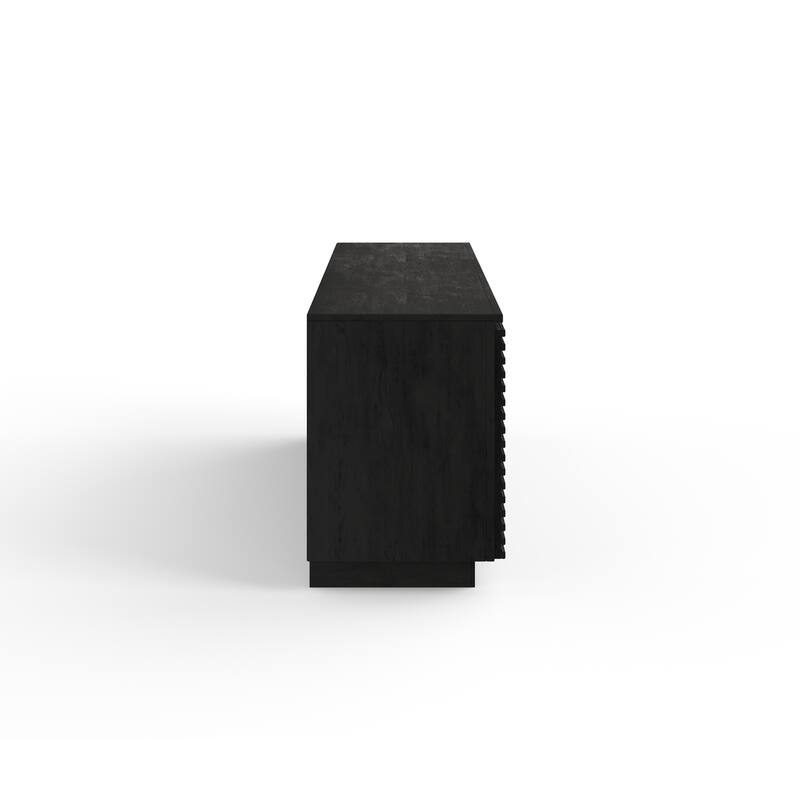 Bridgevine Home Stardust 74 inch Three Door TV Stand for TVs up to 85 inches, No Assembly Required