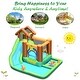 preview thumbnail 4 of 24, Inflatable Waterslide Bounce House Climbing Wall Ball Pit with Blower - Green, Yellow and Blue - 145" x 120" x 91" (L x W x H)